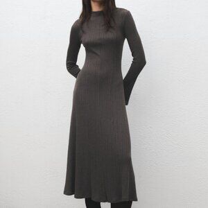 NWT MANGO Knitted Dress with Bell Sleeves - Medium